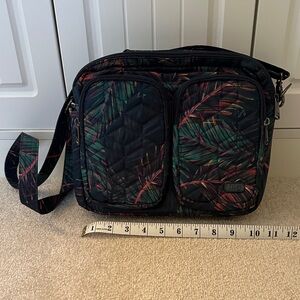 Lug Navy and Tropical Print Messenger Bag